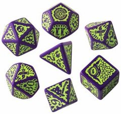 Goblin Purple & Green Pathfinder 7 Dice Set